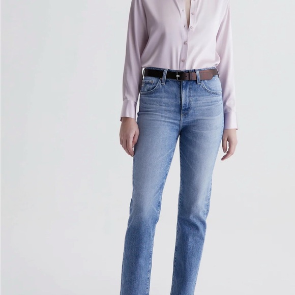 Ag Adriano Goldschmied Denim - AG Adriano Goldschmied Saige High Rise straight jeans
